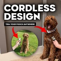 Нов Комплект Професионална безшумна акумулаторна машинка за подстригване на кучета, снимка 6 - За кучета - 41661798