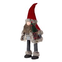 Коледен Гном, Червен костюм, 70см, снимка 3 - Декорация за дома - 42707432