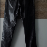 Ефектен.авангарден кожен панталон с връзки тип корсет и мрежа.готик електро пънк. Фетиш, снимка 6 - Панталони - 36361950