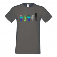 Мъжка тениска майнкрафт Minecraft 7,Minecraft,Игра,Забавление,подарък,Изненада,Рожден Ден., снимка 4 - Тениски - 36496334