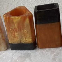 4 бр каталин бакелит, ваза моливник цвят кехлибар, стари, снимка 8 - Други - 34508993