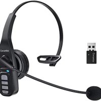Нови Bluetooth V5.0 безжични слушалки с DSP шумопотискащ микрофон Офис Кол център, снимка 1 - Bluetooth слушалки - 41875576