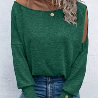 Дамска блуза в зелено с дълъг ръкав, снимка 3 - Блузи с дълъг ръкав и пуловери - 42715220