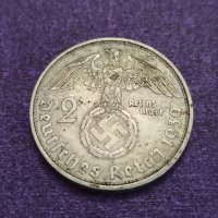 2 Марки 1939 г сребро Трети Райх , снимка 1 - Нумизматика и бонистика - 41540495
