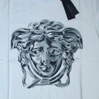 Тениска Versace Medusa бяло със сребристо, снимка 2 - Тениски - 41659976