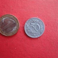 50 пфенинг 1921 Германия стара монета , снимка 1 - Нумизматика и бонистика - 41688129