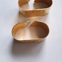 Позлатени пръстени за салфетки-2 броя, снимка 6 - Антикварни и старинни предмети - 42610073