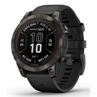 Garmin fenix 7X Pro – Sapphire Solar Edition - Carbon Grey DLC Titanium с Black каишка, снимка 1 - Друга електроника - 41535516