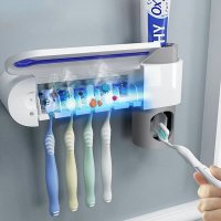 АВТОМАТИЧЕН 2В1 СТЕРИЛИЗАТОР ЗА ЧЕТКИ ЗА ЗЪБИ И ДИСПЕНСЪР TOOTHBRUSH STERILIZER, снимка 1 - Други стоки за дома - 35678163