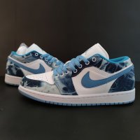 Nike Air Jordan 1 Low Denim Blue Маратонки Дънков Плат Нови Оригинални Обувки 44.5 Размер Номер , снимка 1 - Маратонки - 38843827