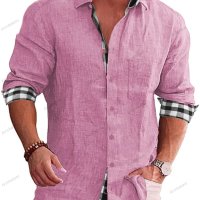 Мъжка карирана риза с дълъг ръкав. Големи размери, 10цвята, снимка 9 - Ризи - 41243720