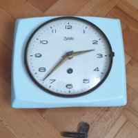 Стар порцеланов немски механичен стенен часовник Зентра, снимка 2 - Антикварни и старинни предмети - 41856840