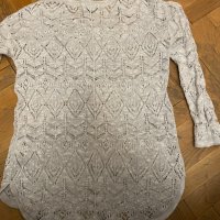 Бежова плетена блуза LOGG M, снимка 7 - Блузи с дълъг ръкав и пуловери - 38810537