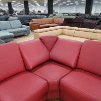 Червен кожен ъглов диван "KS6072" - естествена кожа, снимка 9 - Дивани и мека мебел - 39688083