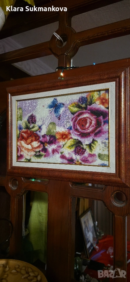 диамантен гоблен с квадратни манисти , снимка 1