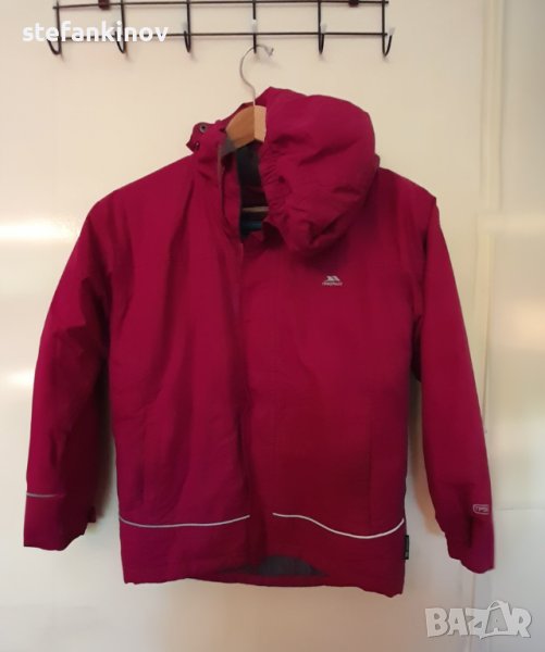 Детско ски яке TRESPASS TP50 8-10г. унисекс тъмночервено, снимка 1