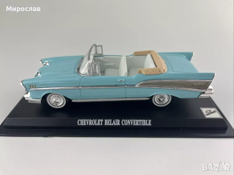 1:43 CHEVROLET BELAIR CONVERTIBLE КОЛИЧКА ИГРАЧКА МОДЕЛ, снимка 1