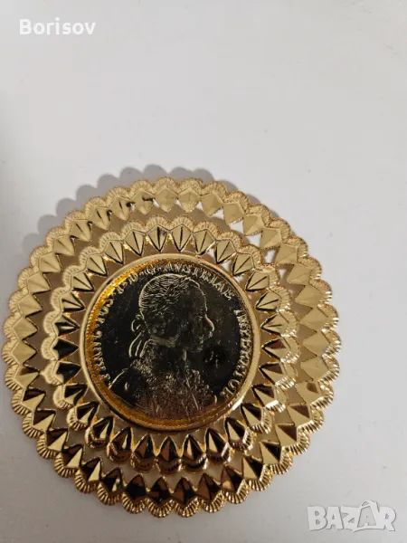 Продавам медальон реплика на 4 дуката Франц Йосиф, снимка 1