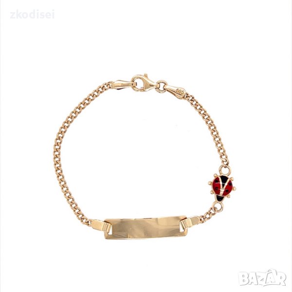 Златна детска гривна 2,33гр.13,5см. 14кр. проба:585 модел:21914-4, снимка 1