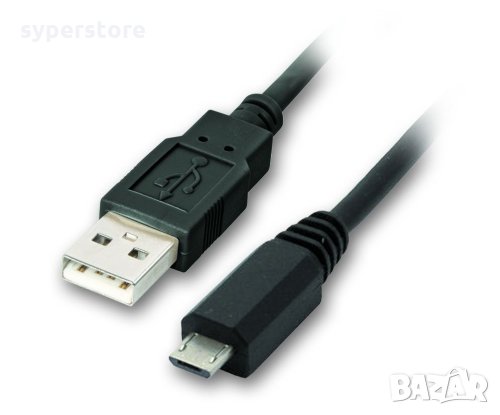 Кабел USB2.0 към Micro USB 1.5m Черен VCom SS001274 Cable USB - Micro USB M/M, снимка 1