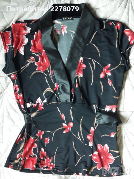 Сатенена блузка, снимка 1