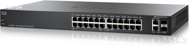 Cisco SG 200-26P 26-port Gigabit PoE Smart Switch, снимка 1