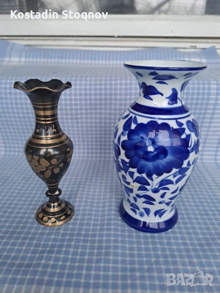 Вази от порцелан, ковано желязо и керамика, снимка 1