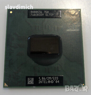 Продавам процесор CPU за лаптоп Intel М 750  socket H-PBGA479,PPGA478 1,86 Ghz/ 2M/ 533 mhz, снимка 1