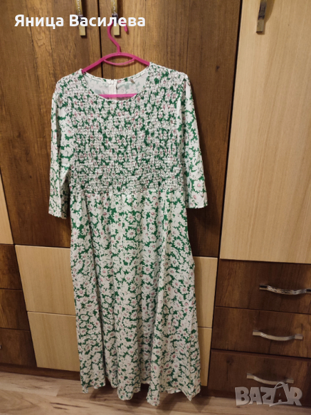 Рокля дълга с цветя ХХЛ/ ХХХЛ, снимка 1