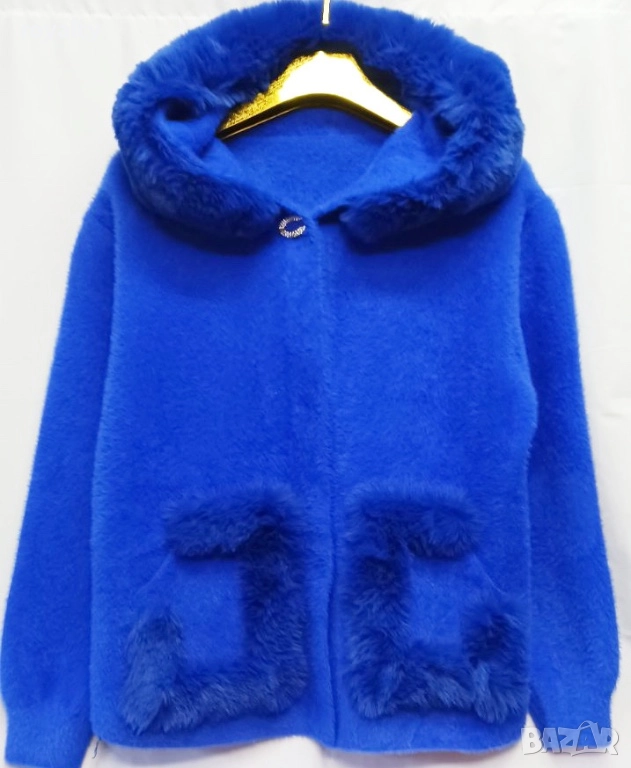 Плътна дамска жилетка СИНЯ, снимка 1