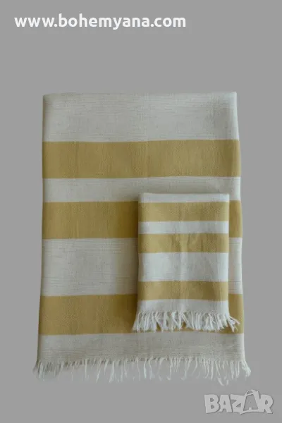 Ленени кърпи – комплект Горчица, снимка 1