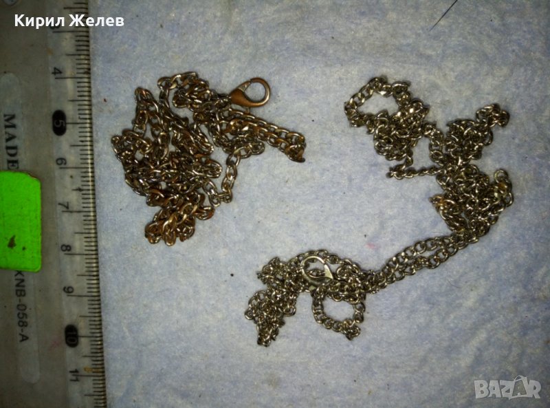 ДВЕ СТАРИ СТОМАНЕНИ СИНДЖИРЧЕТА ВЕРИЖКИ ЛАНЧЕТА 39216, снимка 1
