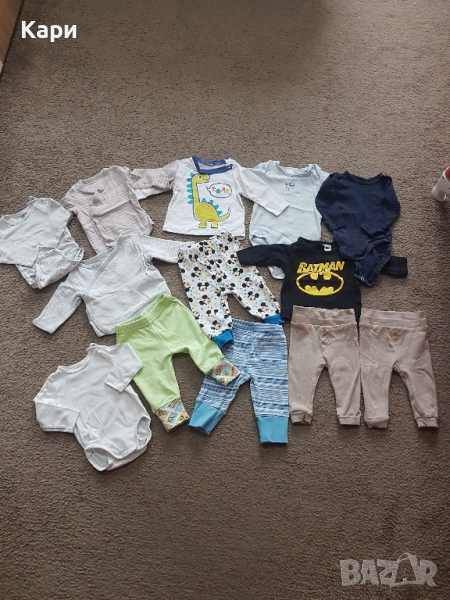 Дрешки 0-6м 62,68см за момче, снимка 1