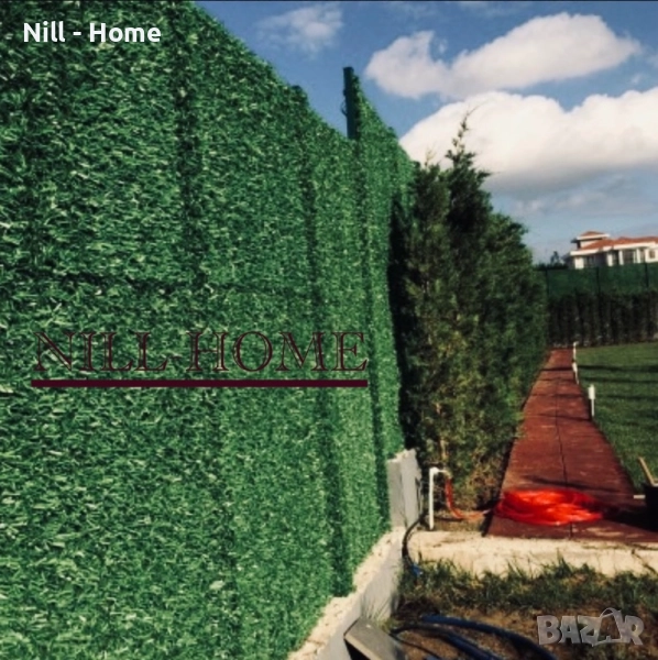 Поцинкована мрежа с декорация ( ИЗКУСТВЕНА ТРЕВА ) 4 мм тел. 40 мм. Око, снимка 1