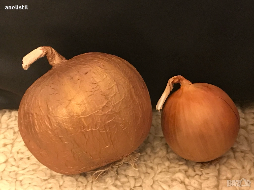 🧅 Декоративен златен лук – ръчна изработка | Лимитирана серия, снимка 1