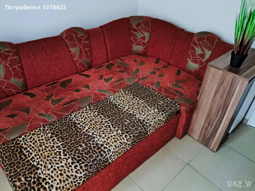 Продавам мек разтегателен ъглов диван., снимка 1