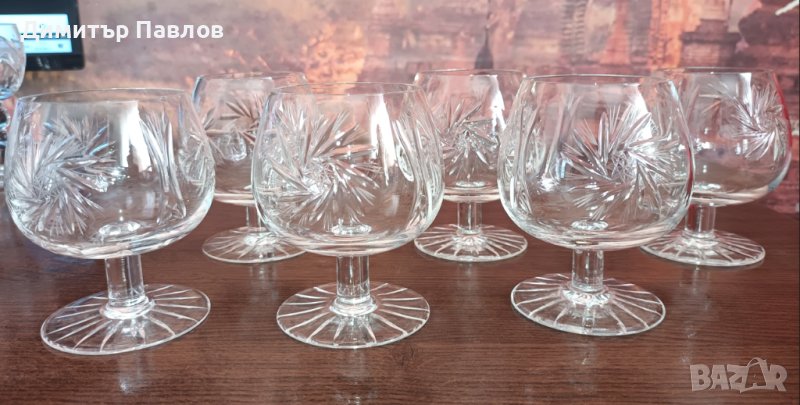 Кристални чаши от 80-те, снимка 1