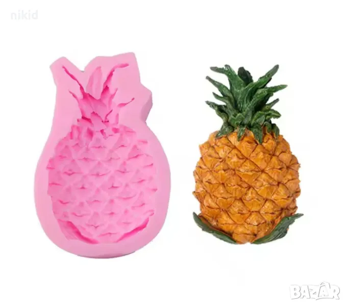 Голям ананас силиконов молд форма фондан шоколад гипс, снимка 1