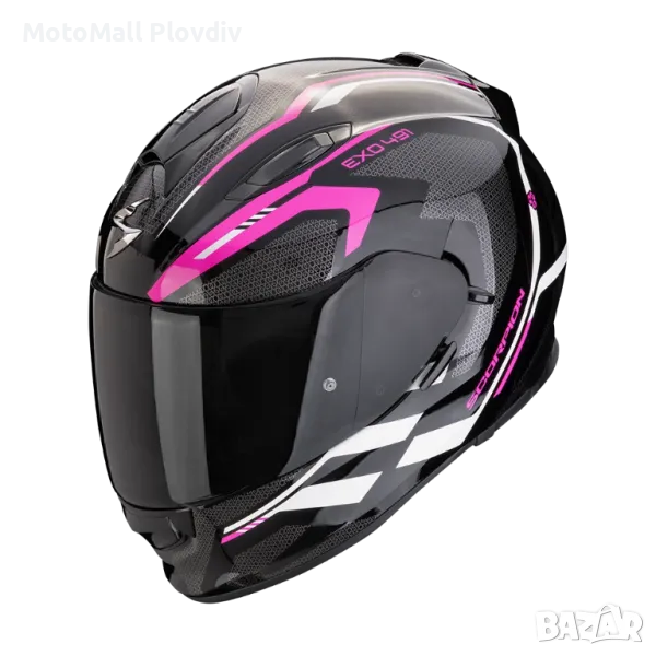 Каска SCORPION EXO-491 KRIPTA Black-Pink-White, снимка 1