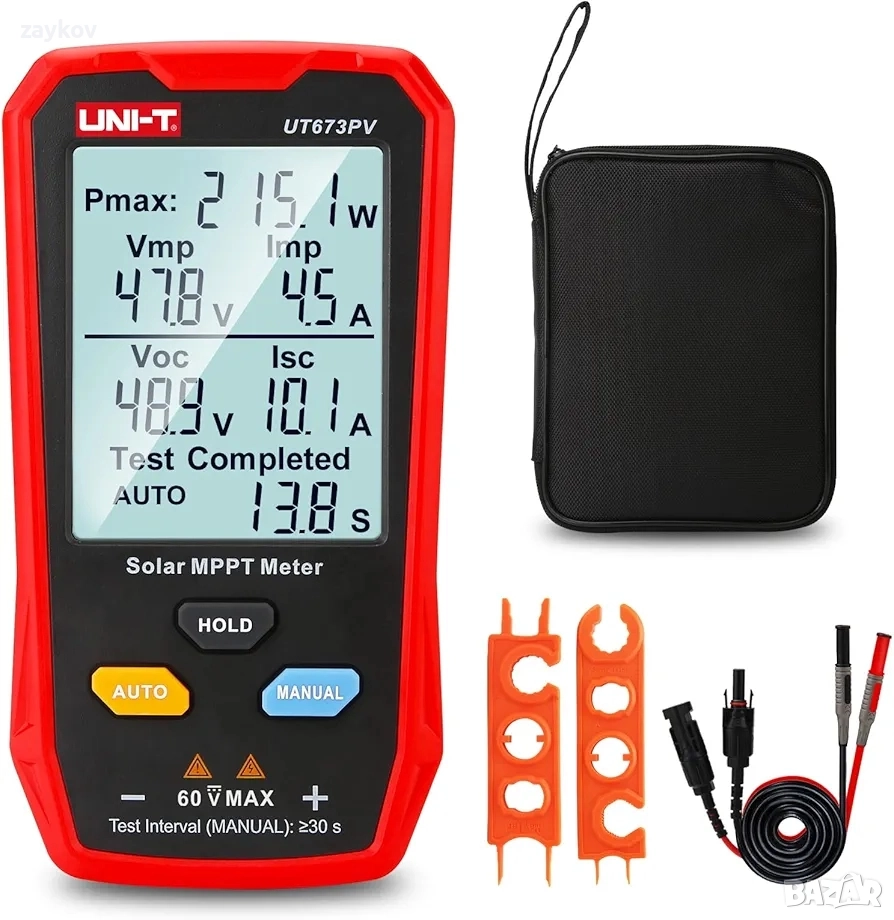 UNI-T UT673PV тестер за соларни панели, соларен MPPT измервател, тестер за максимална мощност, снимка 1