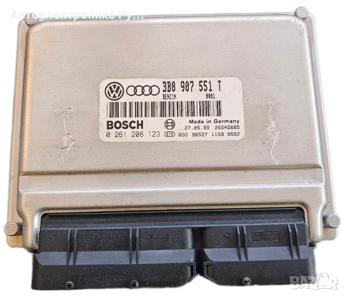 компютър AUDI A4 A6 2.8 AQD BOSCH 0 261 206 123, 0261206123, 3B0 907 551 T, снимка 1