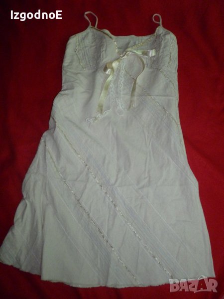 М-Л Лятна рокля от лен българско производство, снимка 1