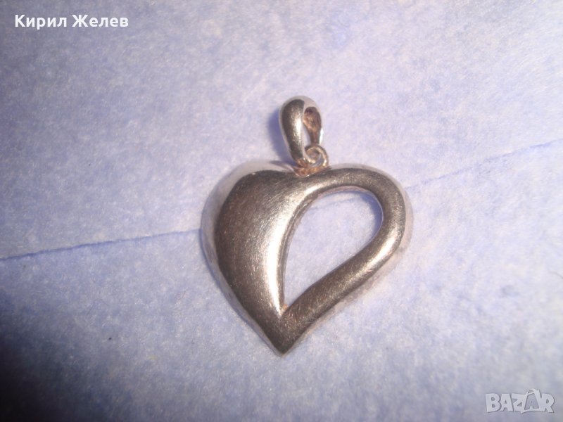 КРАСИВО СРЕБЪРНО СЪРЦЕ СРЕБРО 925 РЪЧНА МАЙСТОРСКА ИЗРАБОТКА АРТ МЕДАЛЬОН 25623, снимка 1