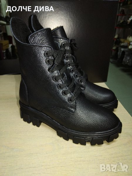 НАМАЛЕНИЕ-Дамски боти естествена кожа м. 315 черни, снимка 1