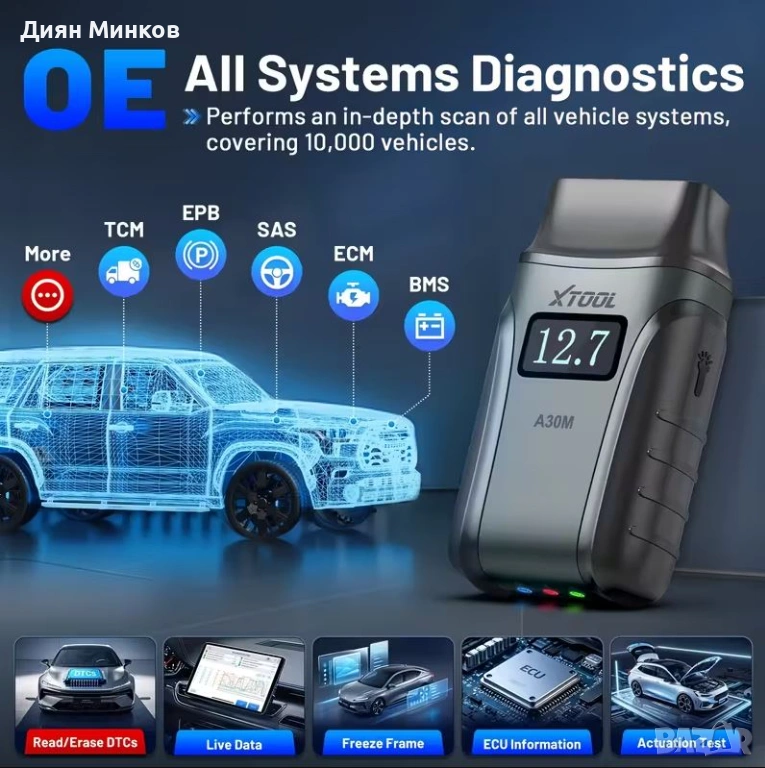 ПРОМО Автомобилна диагностика Xtool Anyscan, снимка 1