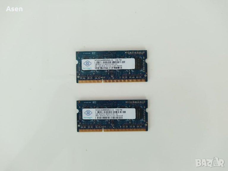 2X 2GB DDR3 RAM/памет лаптоп Nanya 10600S, снимка 1