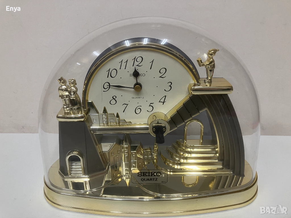 Настолен часовник Seiko с батерии и въртележка - не работи, снимка 1