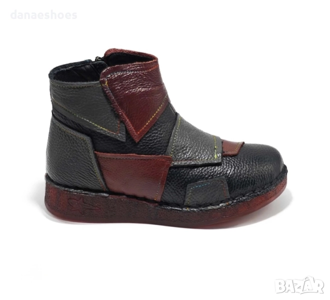 Дамски боти от естествена кожа с различни цветове , снимка 1