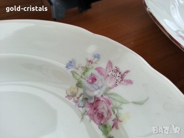 Стар български порцелан чинии дълбоки, снимка 2 - Антикварни и старинни предмети - 35852881
