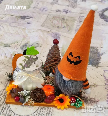 Есенно-зимни венци/декорации / магнитчета с тиква, снимка 5 - Декорация за дома - 47531792